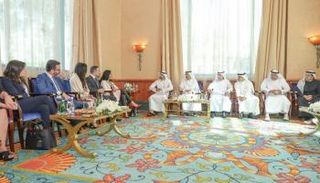 لقاء الشيخ حمدان بن محمد راشد ورؤساء شركات عالمية