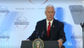 نائب ترامب من وارسو: إيران أكبر تهديد للأمن في الشرق الأوسط