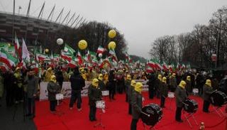 جانب من مسيرة مناهضة لطهران في وارسو