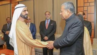 محمد بن راشد يستقبل رئيس وزراء ولاية كيرلا الهندية