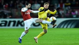 من مباراة أرسنال وباتي بوريسوف البيلاروسي