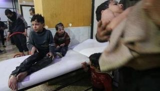 أطفال مدينة دوما بعد الهجوم الكيماوي المزعوم- أرشيفية