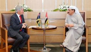 وزير الاقتصاد الإماراتي خلال أحد اللقاءات