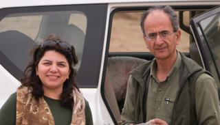 ممبيني وزوجها الراحل كاووس إمامي - أرشيفية