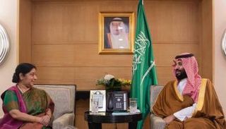 لقاء ولي العهد السعودي وزيرة خارجية الهند 