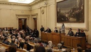 جانب من خطاب رجوي أمام البرلمان الفرنسي