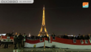 بالصور.. وقفة للجالية المصرية في فرنسا لتأبين شهداء الإرهاب