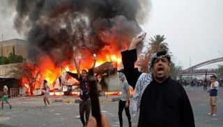 إحدى الهجمات الإرهابية التي تعرض لها العراق خلال فبراير