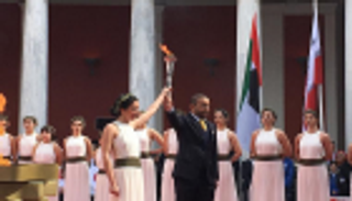 بالصور.. إيقاد شعلة الأمل للأولمبياد الخاص أبوظبي 2019 في أثينا