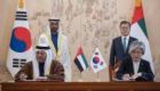 محمد بن زايد والرئيس الكوري يشهدان توقيع عدد من الاتفاقيات