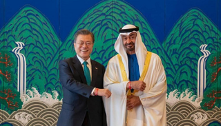 الشيخ محمد بن زايد آل نهيان ورئيس كوريا الجنوبية