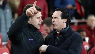 إيمري ونظيره في توتنهام ماوريسيو بوكيتينو