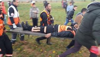 أحد المصابين في الجمعة الـ49 لمسيرات العودة 