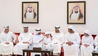 محمد بن زايد يعزي في وفاة سالم حميد بن دلموج الظاهري