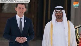 الشيخ محمد بن زايد آل نهيان ومستشار النمسا في لقاء سابق