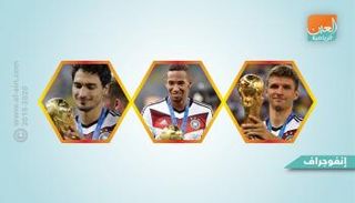 لاعبو ألمانيا بعد الفوز بالمونديال