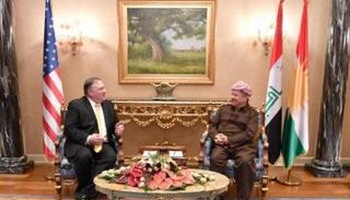 وزير خارجية أمريكا مايك بومبيو مع مسعود بارزاني - أرشيفية