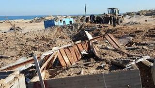 آثار الغارات الإسرائيلية على قطاع غزة