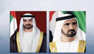 الشيخ محمد بن راشد آل مكتوم والشيخ محمد بن زايد آل نهيان