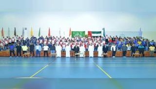 جانب من حفل استقبال الفرق المشاركة في الأولمبياد الخاص