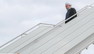 حسن روحاني لدى وصوله العراق