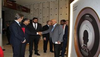 جانب من معرض تحالف الأديان بجنيف