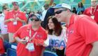 زوجة نائب الرئيس الأمريكي تدعم منتخب بلادها بدورة الألعاب العالمية