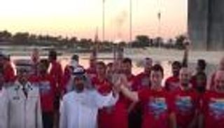 بالفيديو.. إيقاد شعلة الأمل في واحة الكرامة بإمارة أبوظبي