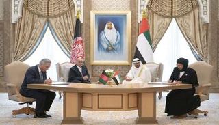 توقيع مذكرات تفاهم بين الإمارات وأفغانستان