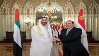 الشيخ محمد بن زايد والرئيس السيسي في قصر التين بالإسكندرية