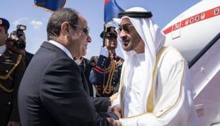 الرئيس السيسي يستقبل الشيخ محمد بن زايد