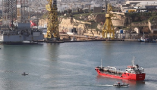 صورة متداولة لوصول الناقلة إلى سواحل مالطا