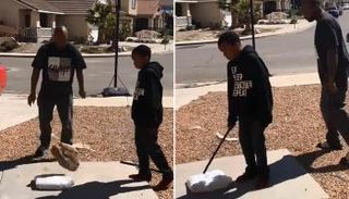 أمريكي يجبر ابنه على تدمير جهاز البلاي ستيشن