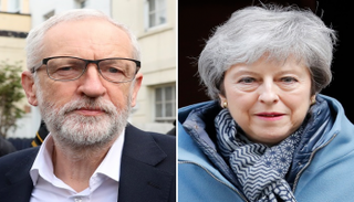 تيريزا ماي وزعيم حزب العمال جيريمي كوربن- أ ف ب