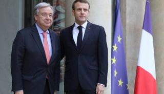 الرئيس الفرنسي والأمين العام للأمم المتحدة