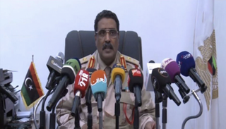 اللواء أحمد المسماري المتحدث الرسمي باسم القوات المسلحة الليبية