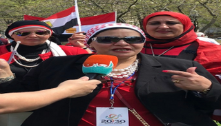 جالية مصرية تستقبل السيسي في واشنطن