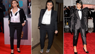 نجمات ارتدين موضة "توكسيدو"