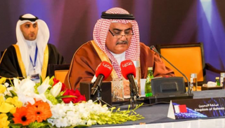  الشيخ خالد بن أحمد بن محمد آل خليفة خلال كلمته في افتتاح الاجتماع