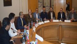 الوفد الصيني خلال زيارته للغرفة التجارية بالقاهرة