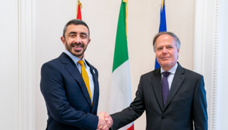 الشيخ عبدالله بن زايد ووزير الخارجية الإيطالي