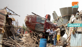 هبوط طائرة اضطراريا بالقرب من مطار 