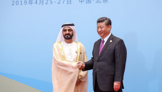 الشيخ محمد بن راشد والرئيس الصيني