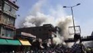 51 مصابا في حريق بحي الموسكي وسط القاهرة