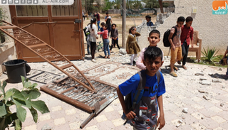 صورة خاصة للمنزل الذي تعرض للقصف في عبسان شرق خان يونس