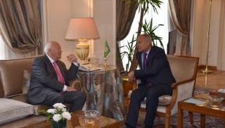 أبو الغيط والممثل السامي لسكرتير عام الأمم المتحدة "ميجيل موراتينوس"