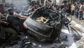 سيارة القيادي في حماس حامد الخضري