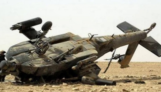 تحطم طائرة هليكوبتر عسكرية