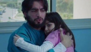 ريم عبدالقادر مع هاني سلامة في مشهد من المسلسل