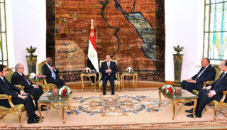 السيسى يستقبل رئيس جنوب أفريقيا الأسبق ورئيس برلمان غانا
